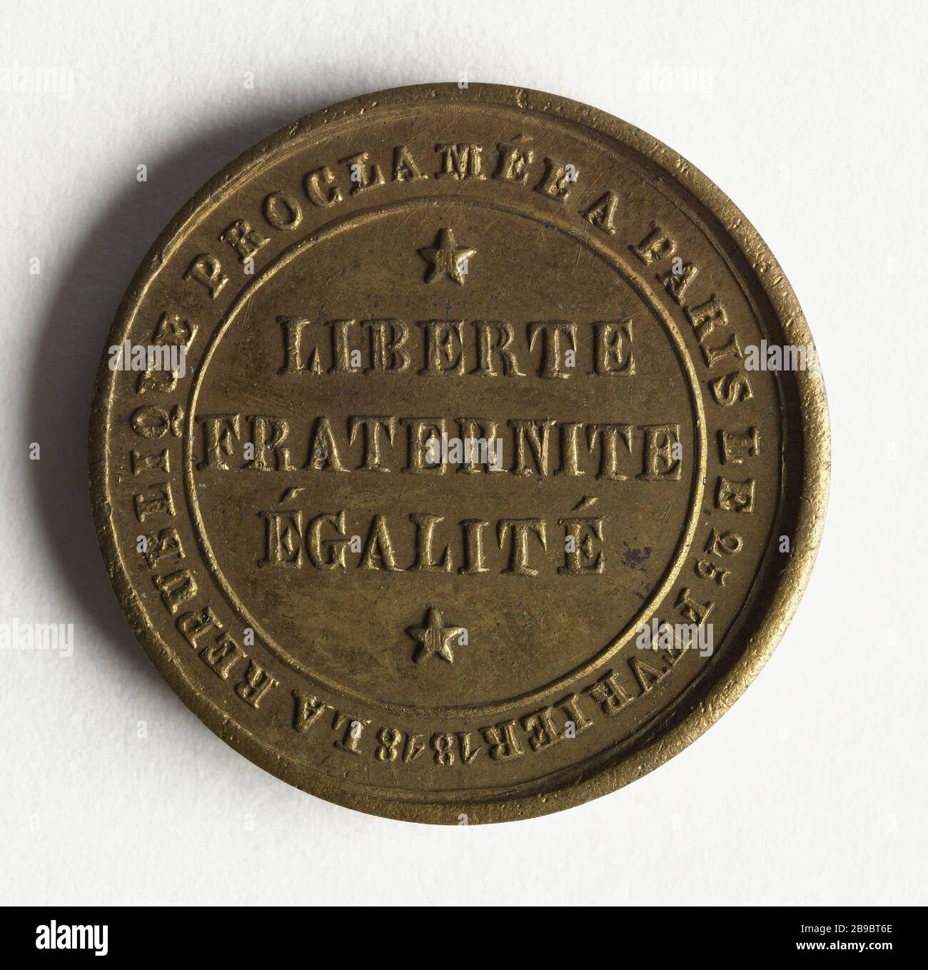 Proclamazione della seconda Repubblica, 25 febbraio 1848; Governo provvisorio del 1848, febbraio 24 - maggio 9 (titolo fittizio) Anonyme. Proclama de la IIème République, 25 février 1848. Gouvernement provisoire du 24 février au 9 mai 1848 (avers). Parigi, musée Carnavalet. Foto Stock