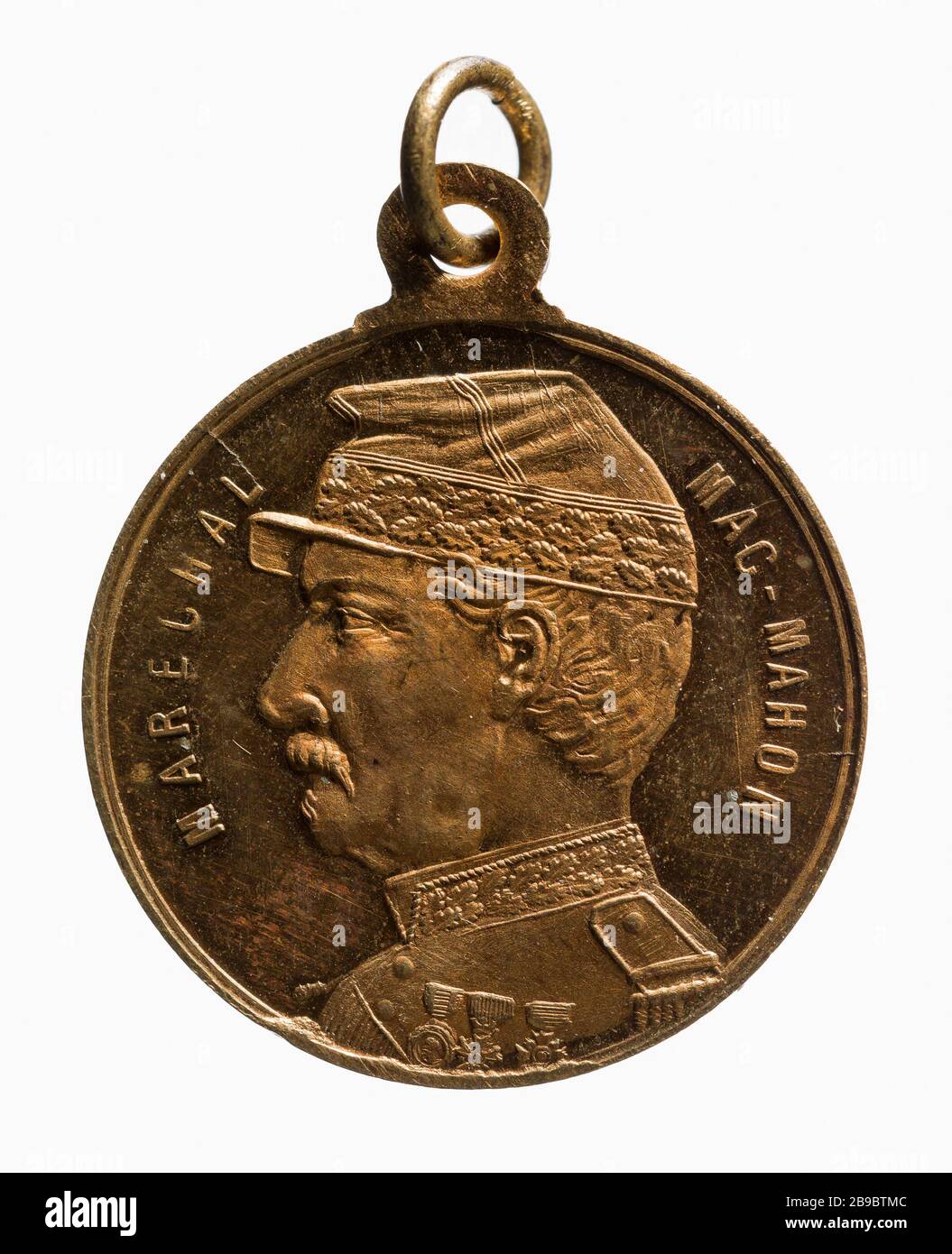 Rassegna militare di Marte alla presenza di Marshal MacMahon (1808-1893), 18 giugno 1871 (titolo fittizio) Revue militaire du Champ-de-Mars en présence du maréchal Mac-Mahon (1808-1893), 18 juin 1871. Laiton, 1871. Parigi, musée Carnavalet. Foto Stock