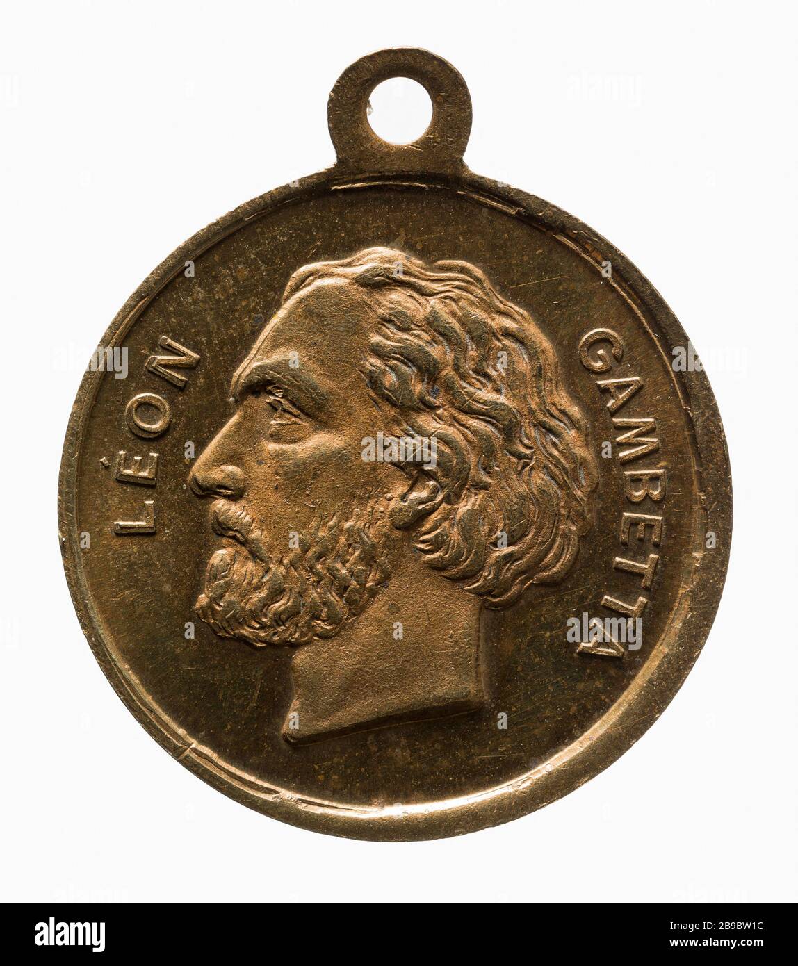 Leon Gambetta (1838-1882), membro del governo della difesa nazionale, 1870-1871 (titolo fittizio) Léon Gambetta (1838-1882), membre du gouvernement de la défense nationale. Laiton, entre 1870 e 1871. Parigi, musée Carnavalet. Foto Stock