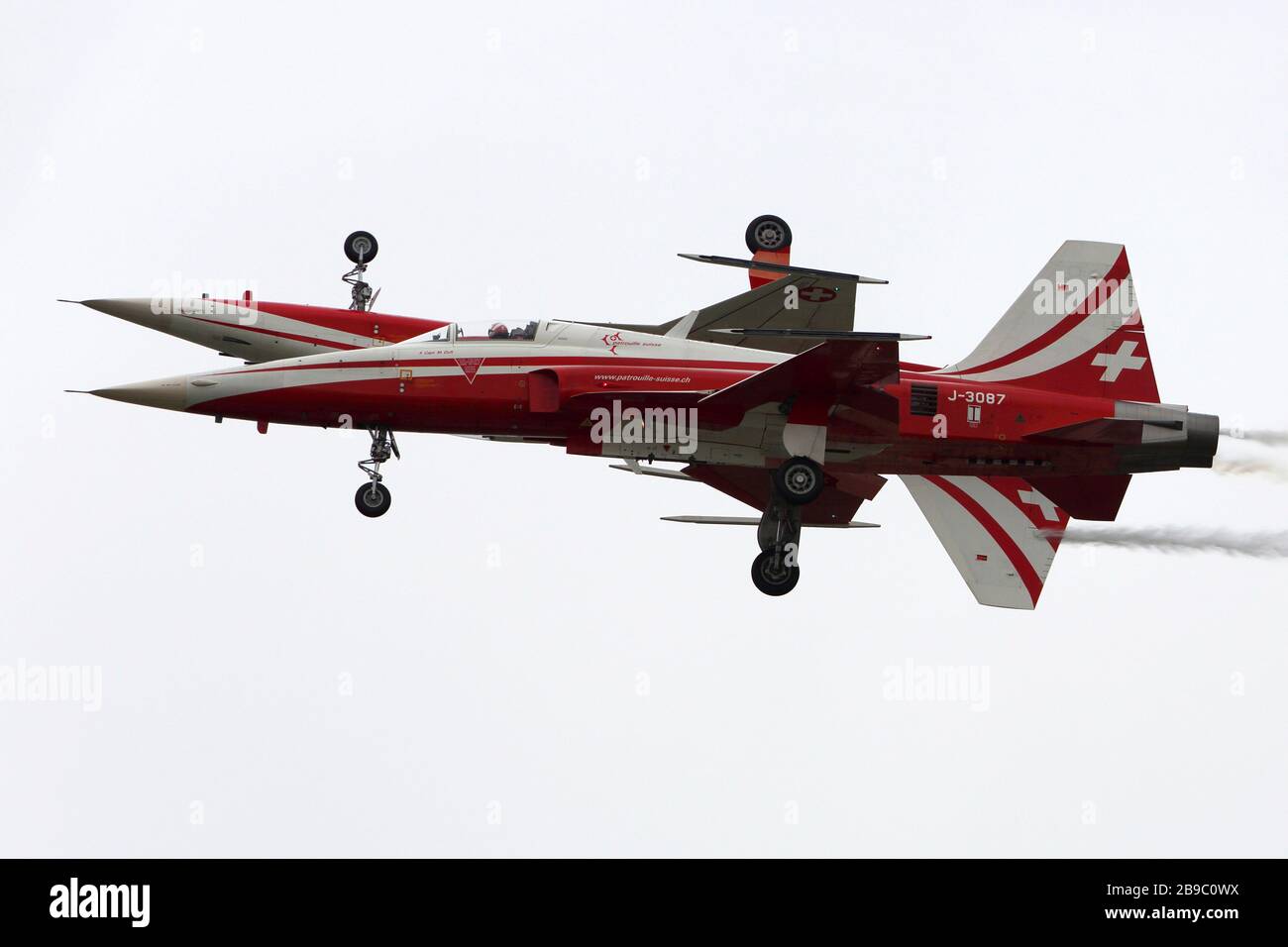 F-5E Tiger II caccia al jet di Patrouille Suisse. Foto Stock