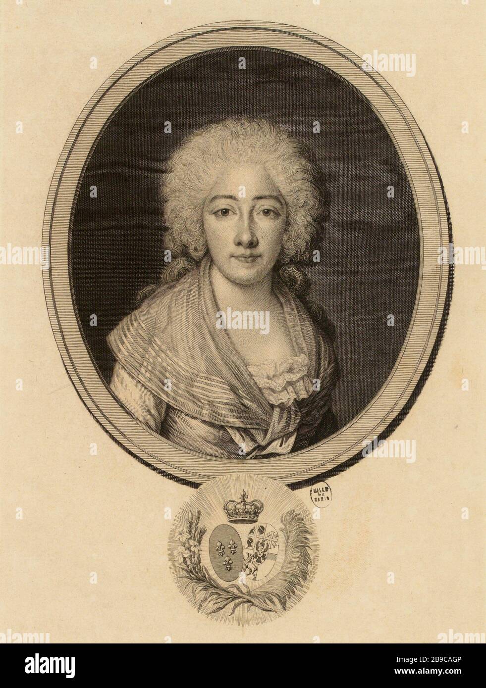 Ritratto di Marie-Josephine-Louise di Savoia, contessa di Provenza (Firmin-Didot: 163) (titolo fittizio) Foto Stock