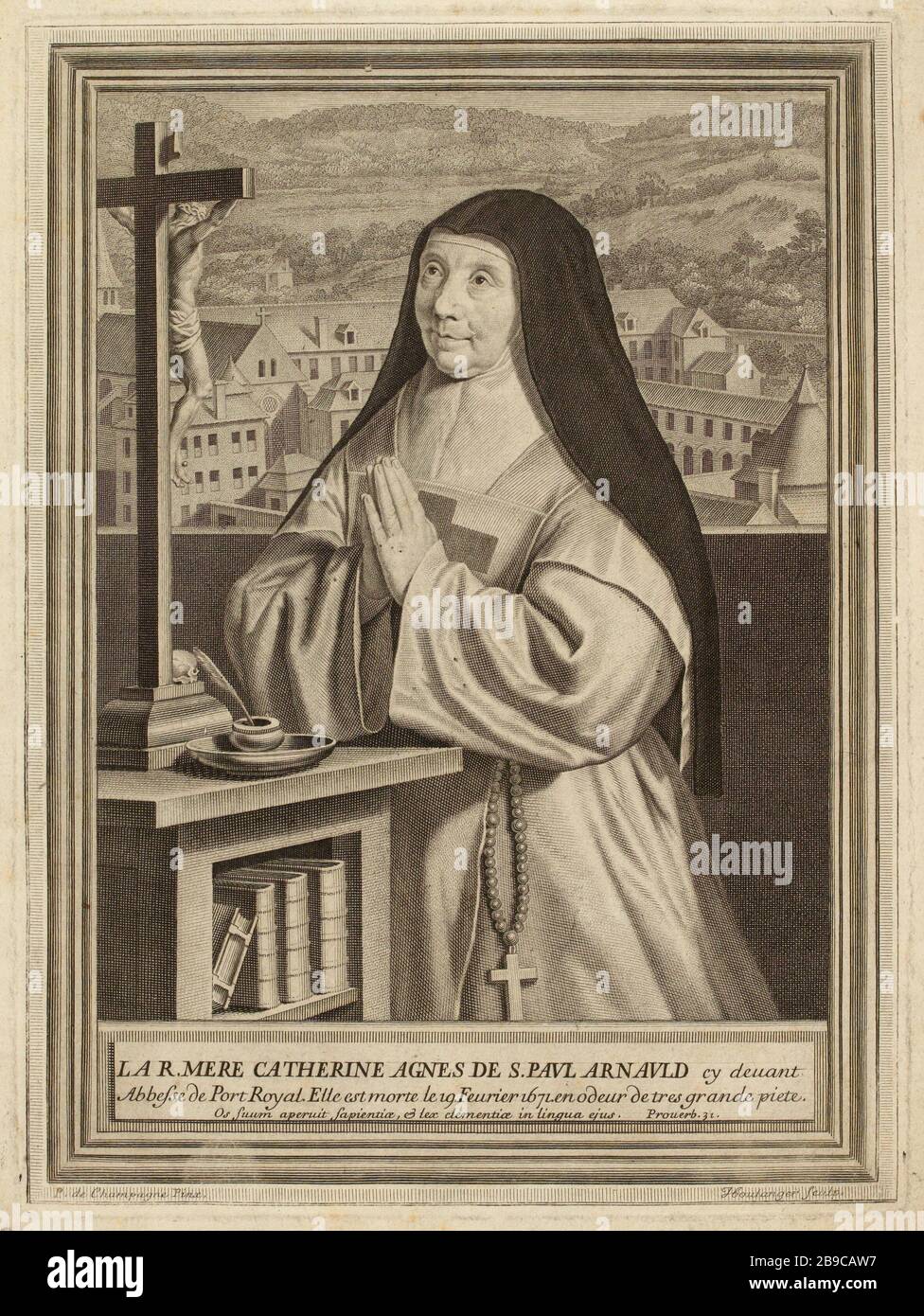 La R.Mère Catherine Agnes Arnauld S.Paul (IFF 117) (Firmin-Didot 167) (come indicato) Foto Stock