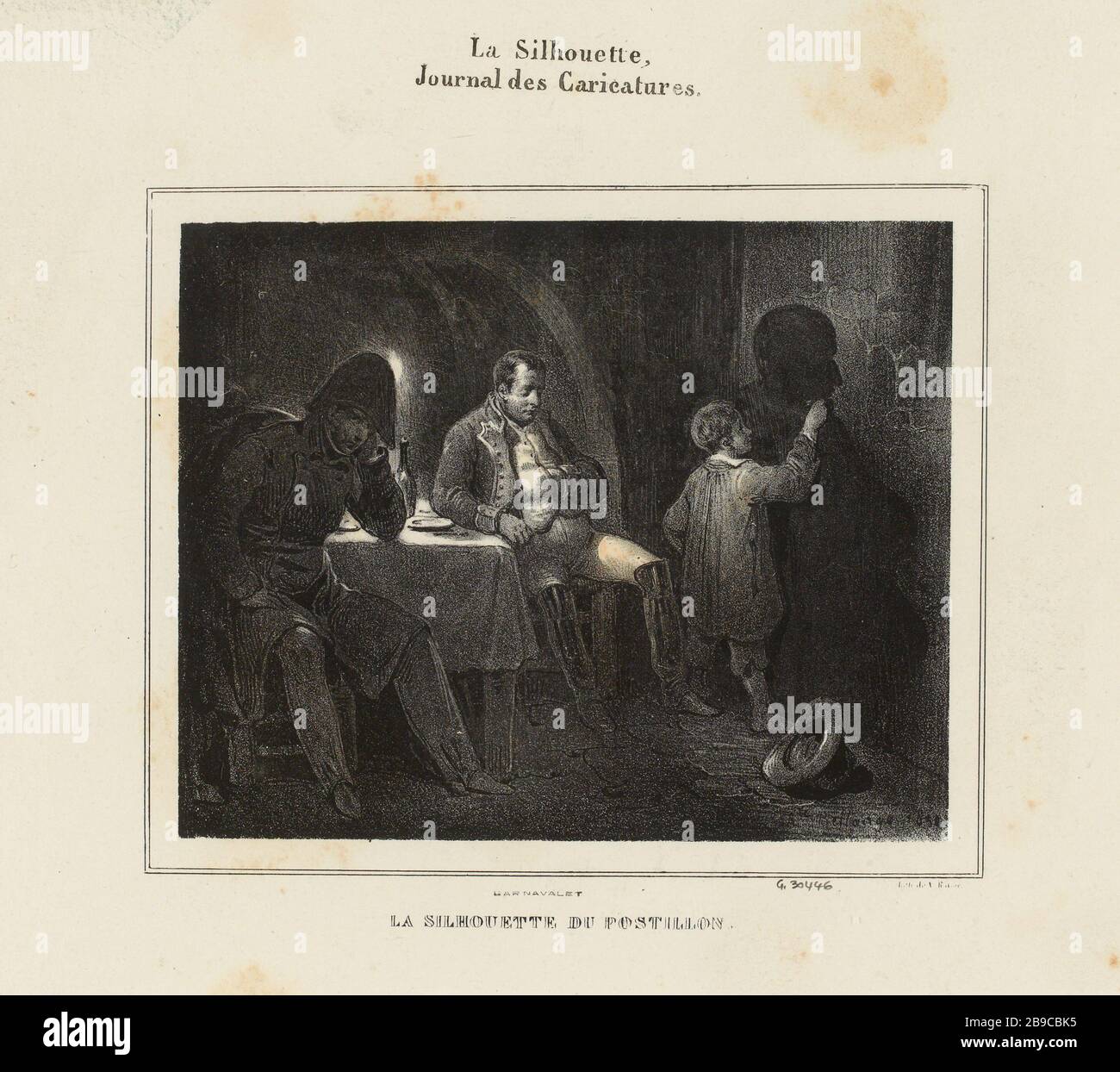 . The Silhouette / Journal Cartoons / The silhouette of the Coachman (come elencato) | Silhouette, 1830 (MFR 72) (under all) Foto Stock