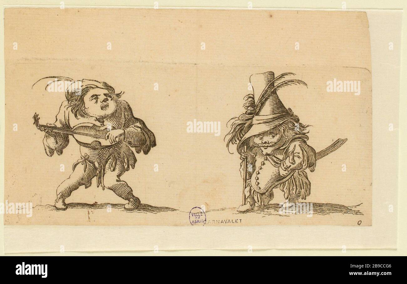 9. La pancia maschile cade e il cappello alto. L'uomo che suona la chitarra (titolo fittizio) |.. Il Gobbi (nel suo insieme) Foto Stock