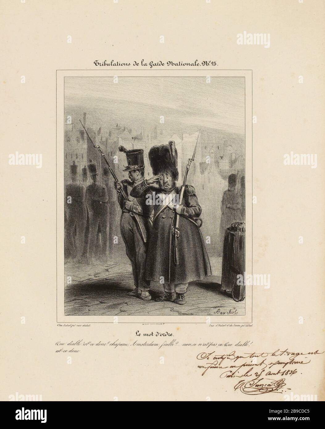 Parola d'ordine. 25 (titolo registrato) |. Tribolazioni della Guardia Nazionale (nel suo insieme) Foto Stock