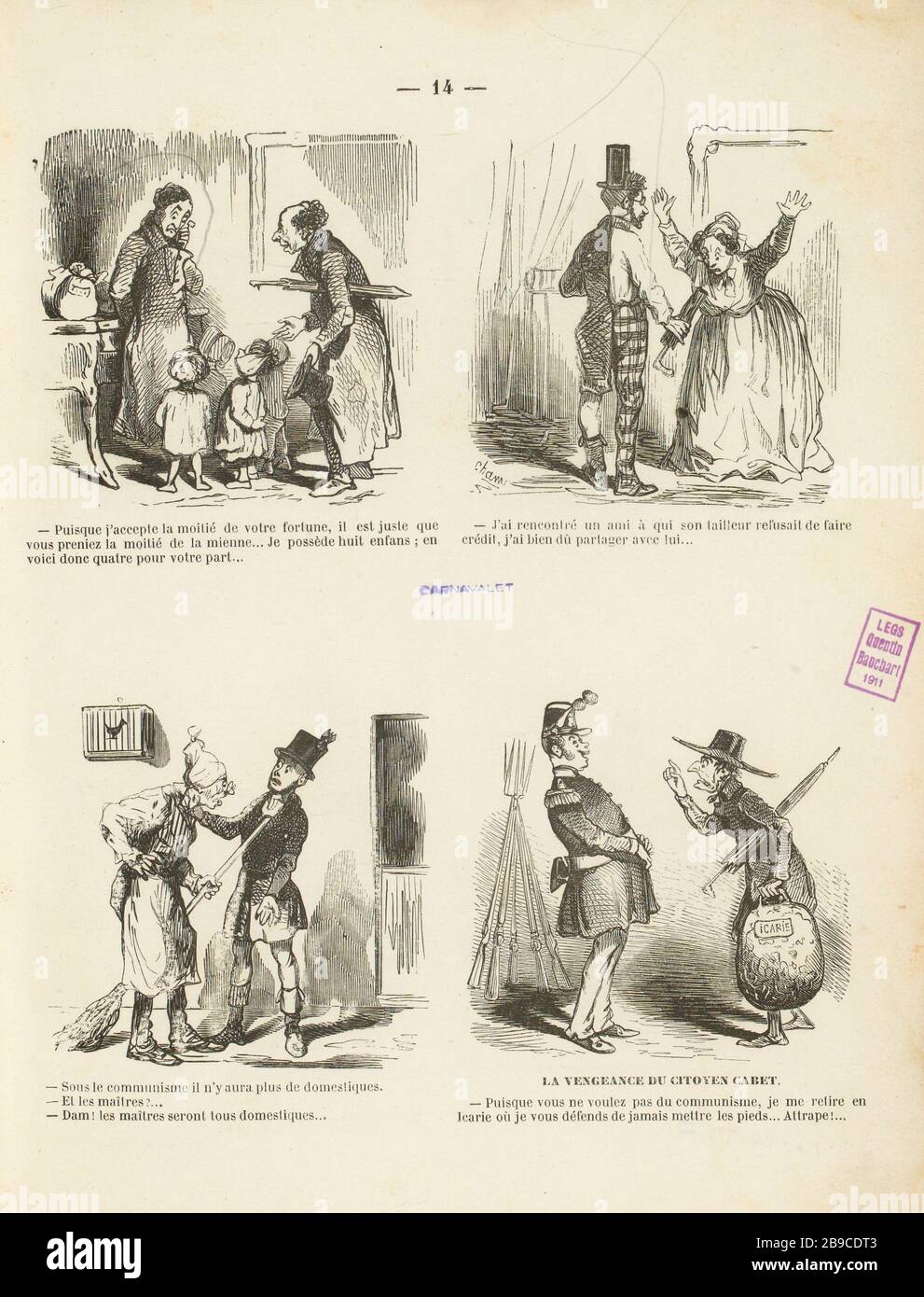 Dal momento che accetto la metà della vostra fortuna, è solo che si prende la metà della mia ... [...] / 14 (come listato) | Poudhoniana. Moderno socialista [...] (IFF 47) (sotto tutti) Foto Stock