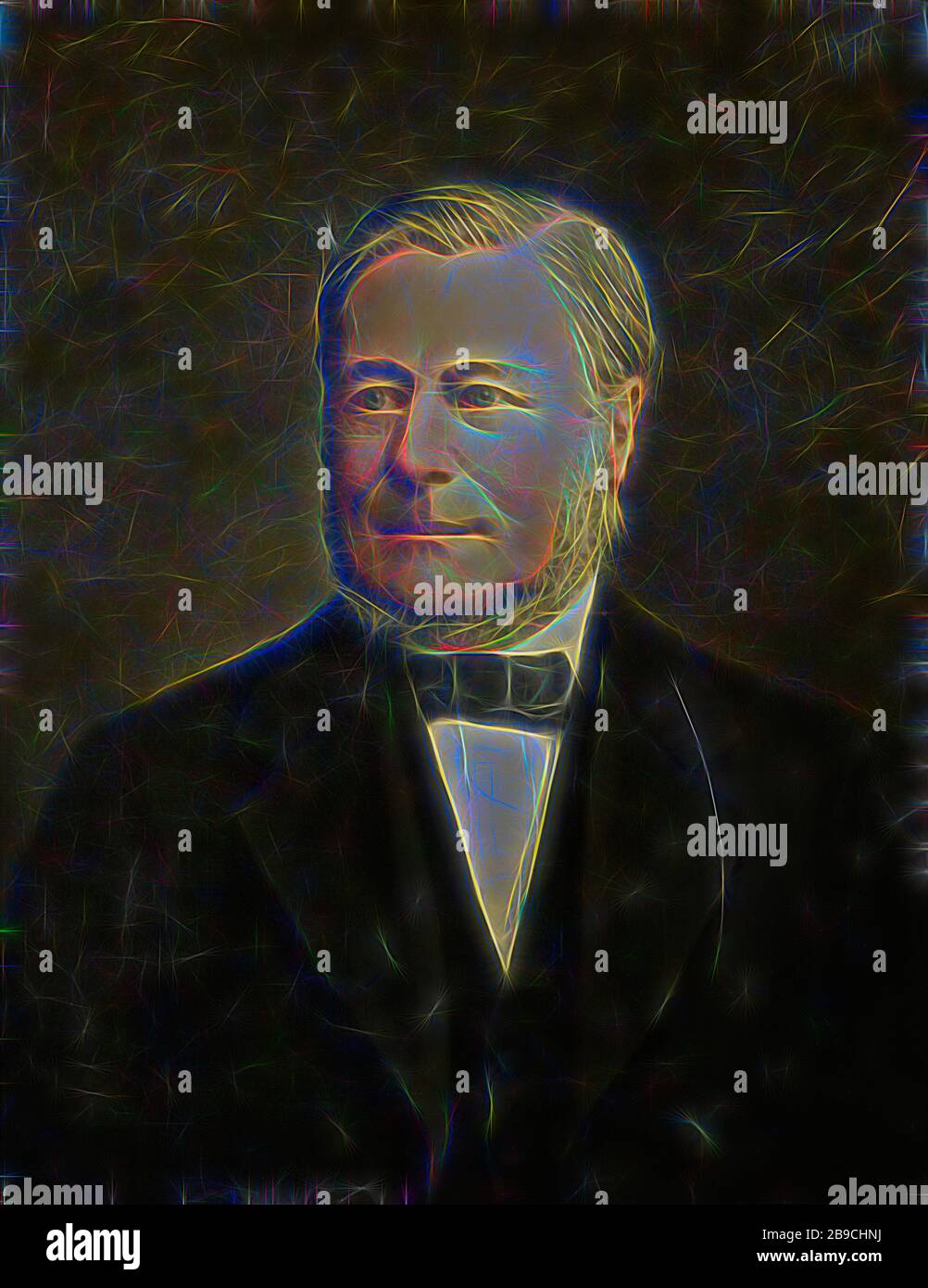 Ritratto di Pieter Hendrik van Gelder (1822-1883), J. Efraim, Paesi Bassi, 1887, tela, pittura ad olio (vernice), h 66.7 cm × w 52.3 cm × t 3.1 cm h 75.3 cm × w 60.9 cm × d 10 cm, Reimagined by Gibon, design di calore allegro di luminosità e raggi di luce radianza. Arte classica reinventata con un tocco moderno. La fotografia ispirata al futurismo, che abbraccia l'energia dinamica della tecnologia moderna, del movimento, della velocità e rivoluziona la cultura. Foto Stock