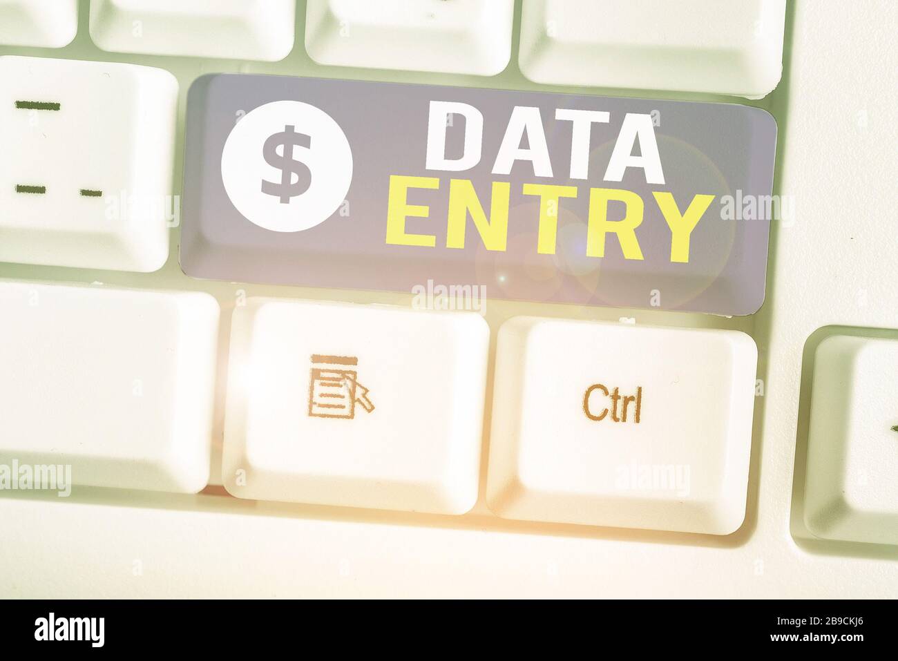 Testo della scrittura di immissione dei dati. Foto concettuale processo di inserimento dati o informazioni nel computer Foto Stock