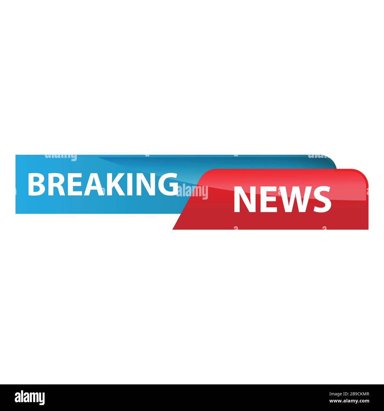 Banner vettoriale con logo Breaking News con immagine vettoriale in testo bianco Illustrazione Vettoriale