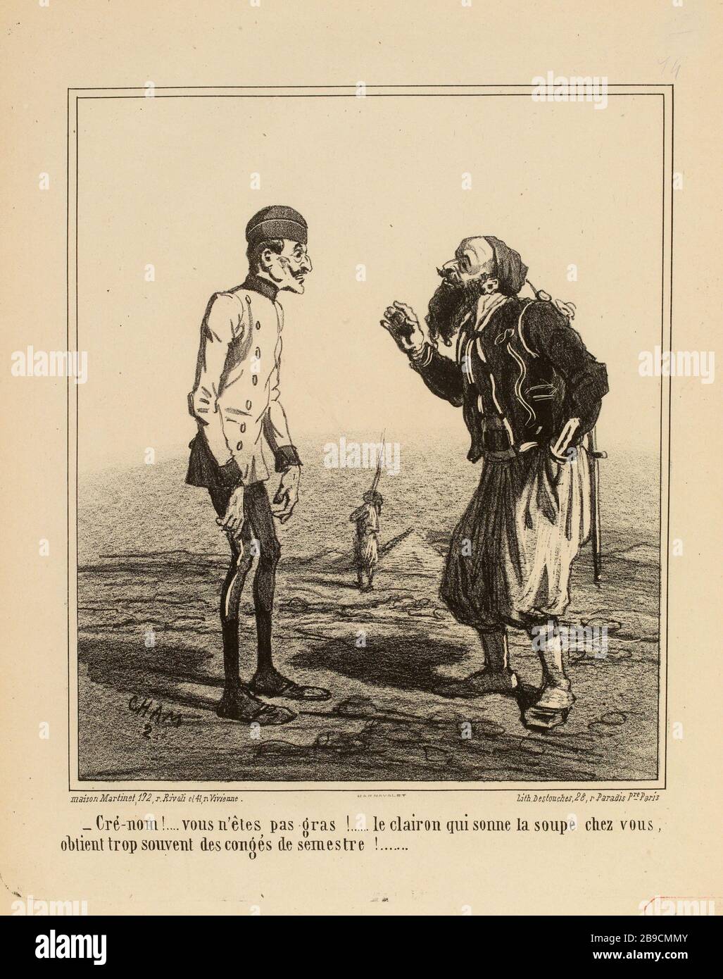 - Cre-name! ... non sei grasso! . [...] (titolo registrato) |. Zouaves e croati (nel suo insieme) Foto Stock