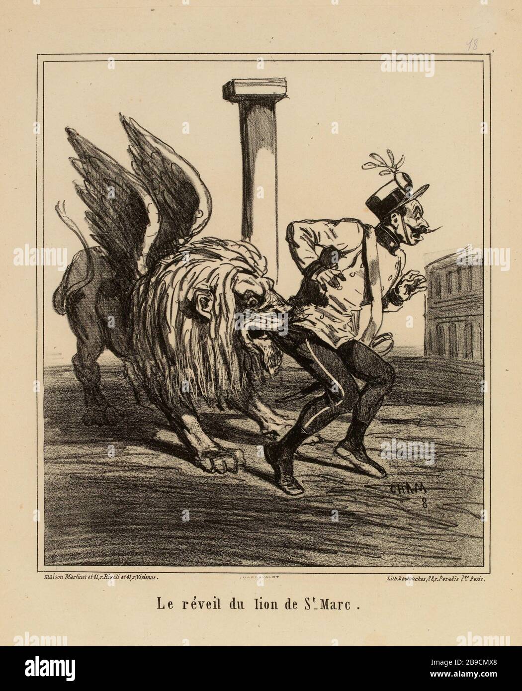 L'ascesa del leone di San Marco (come elencato) |. Zouaves e croati (nel suo insieme). Foto Stock
