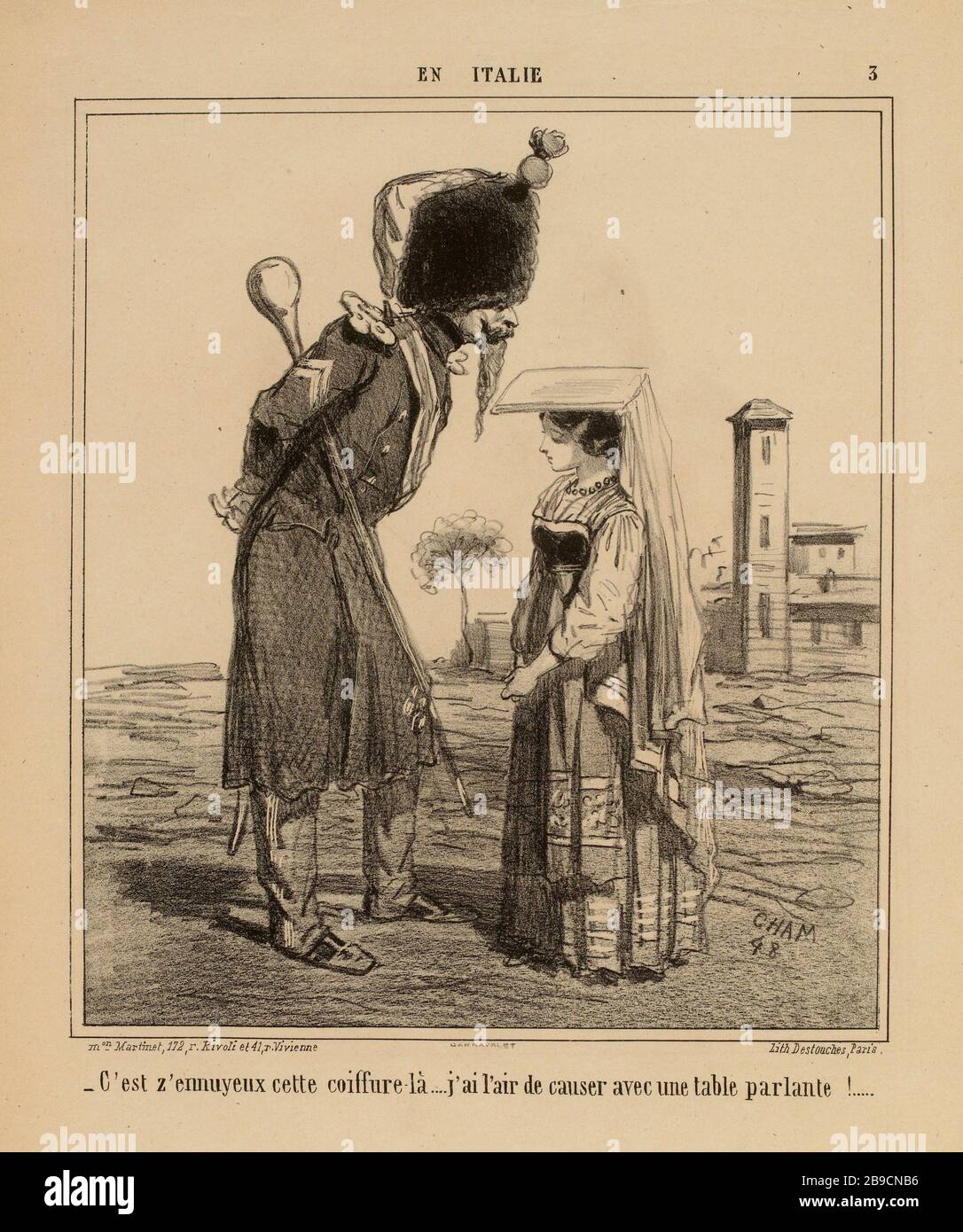 - questo è z'ennuyeux questa acconciatura poi [...]. / 3 (titolo registrato) | in Italia (nel suo insieme) Foto Stock