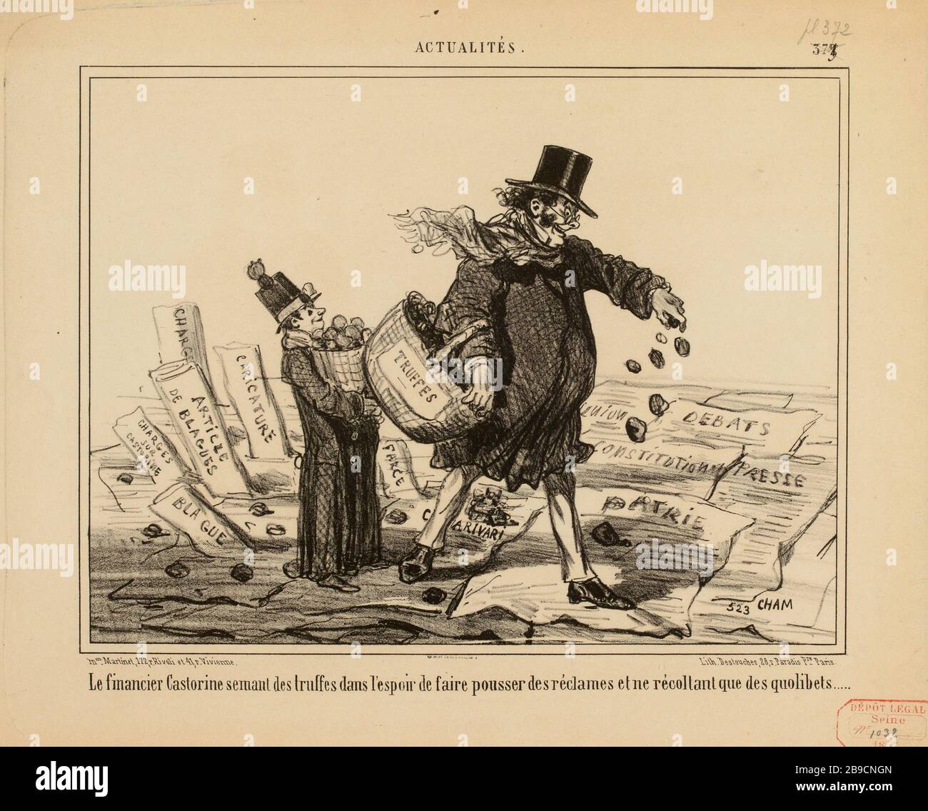 Il castoro finanziario semina tartufi [...]. / 372 (titolo registrato) | Notizie (sotto tutti). Foto Stock