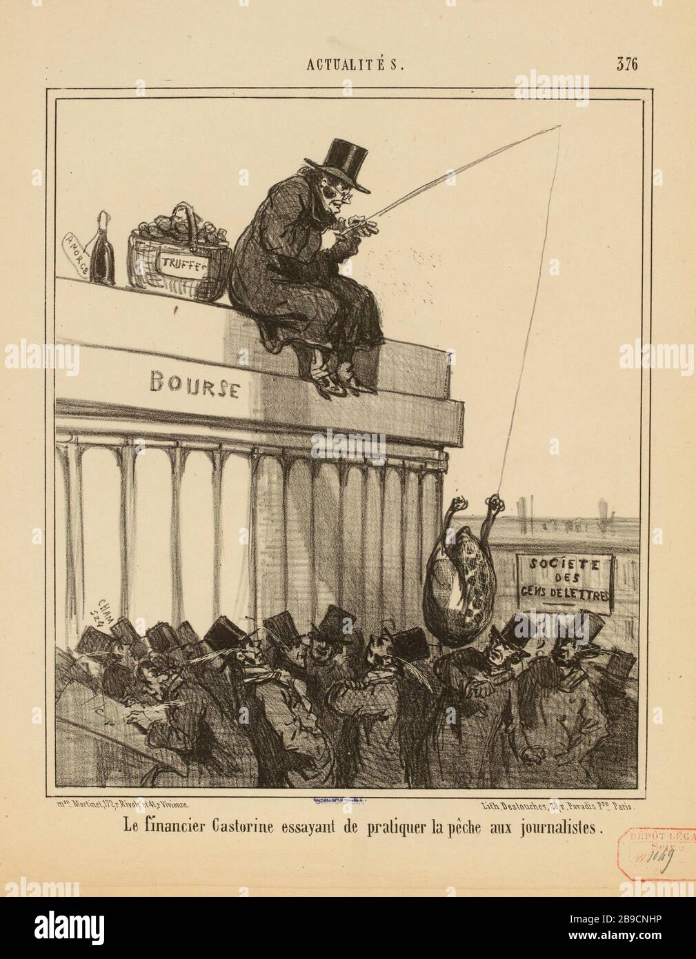 Il castoro finanziario che cerca di pescare i reporter. / 376 (come elencato) | Notizie (sotto tutti). Foto Stock