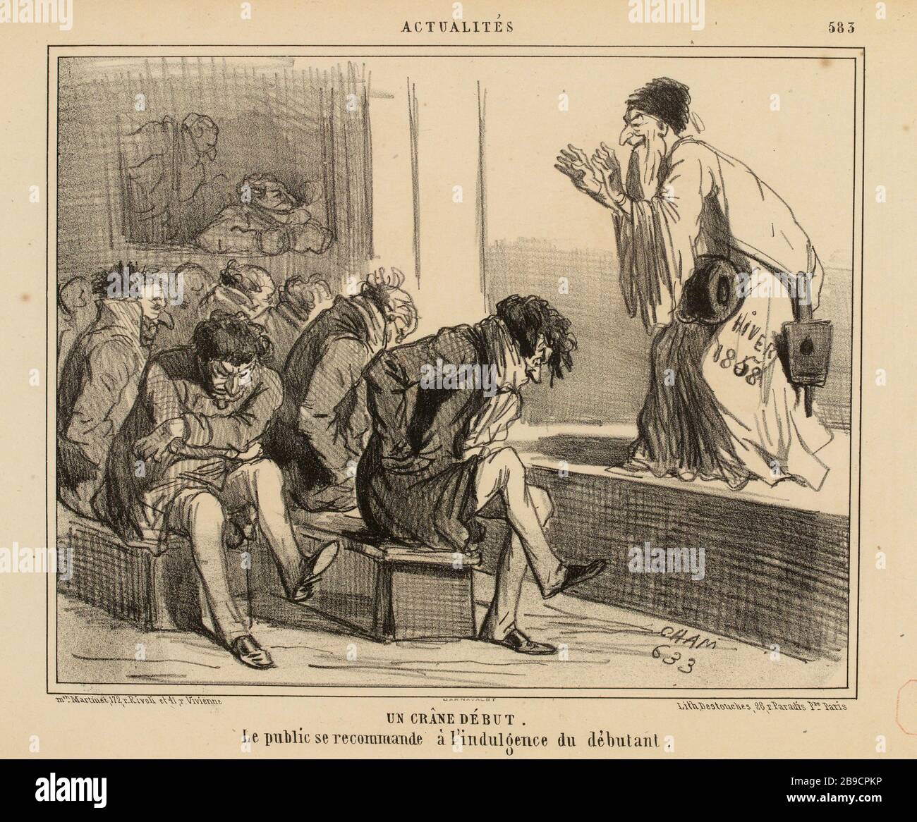 Un cranio iniziale. / 583 (titolo registrato) | Notizie (sotto tutti). Foto Stock