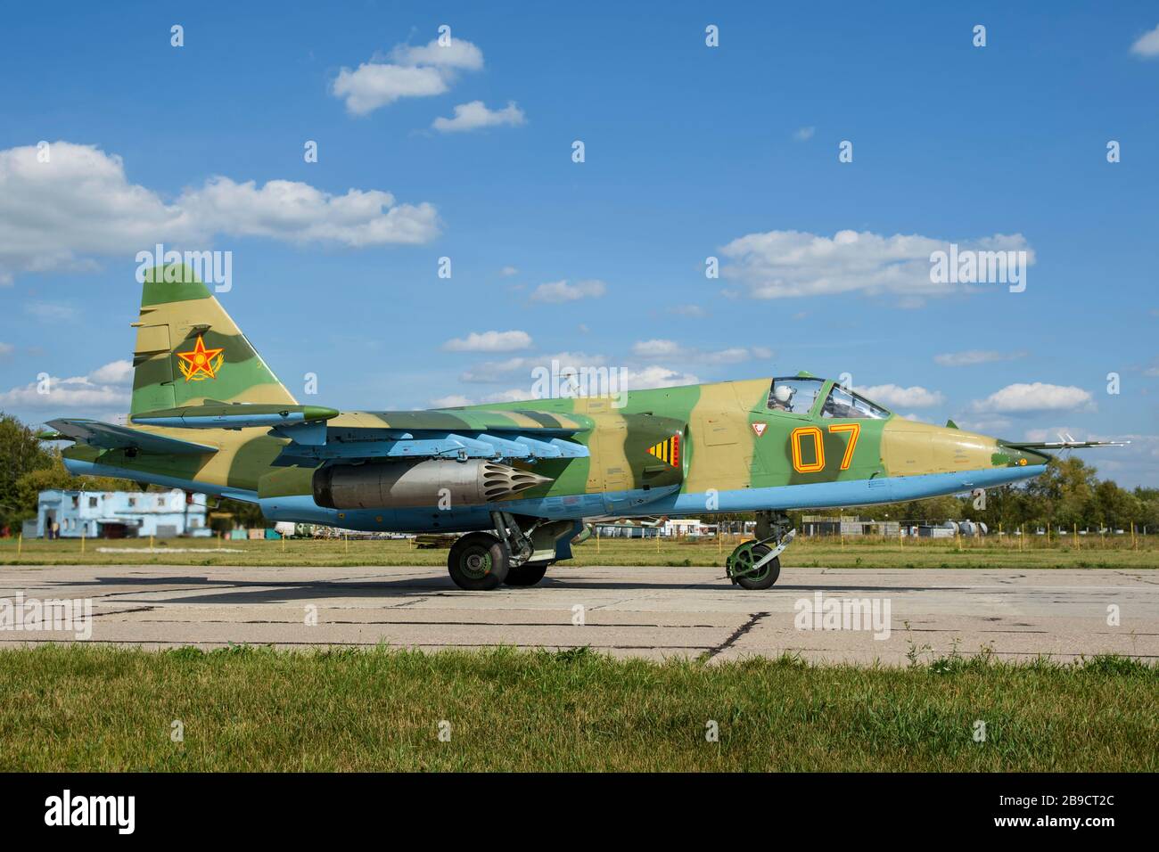 Kazakhstan Air Defense Forces su-25SM attacco aereo. Foto Stock