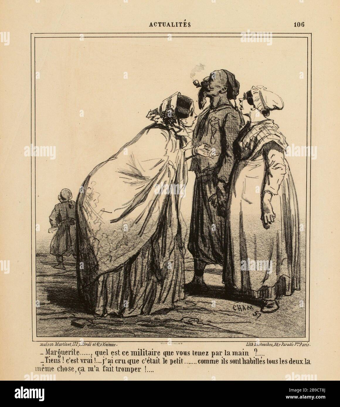 Marguerite .... che cosa è questo militare si tiene le mani ... [...] mi ha fatto male .... (titolo registrato) |?!. Notizie (sotto tutti) Foto Stock