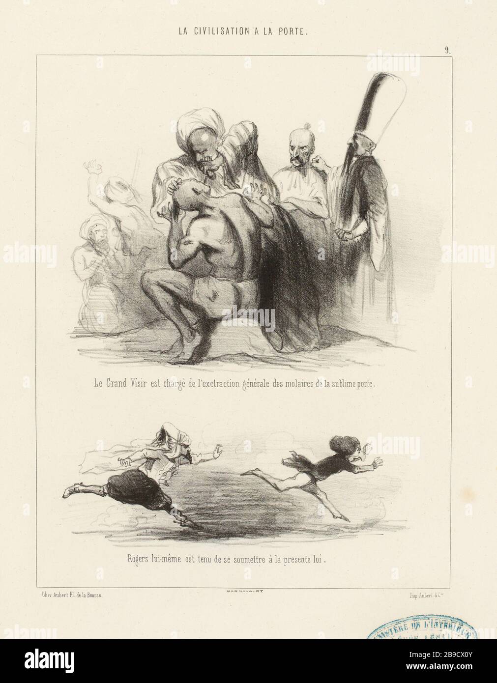 Civilizzazione nella porte./9./le Grand Vizier è responsabile per l'estrazione generale [...] (Titolo registrato) | civiltà alla porta (nel suo complesso) Foto Stock