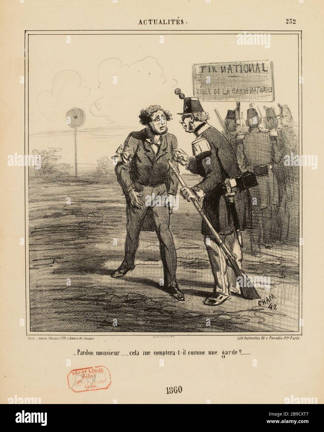 Mi scusi Signore .... questo mi conta come una guardia ...... (titolo registrato) |? Notizie (sotto tutti). Foto Stock