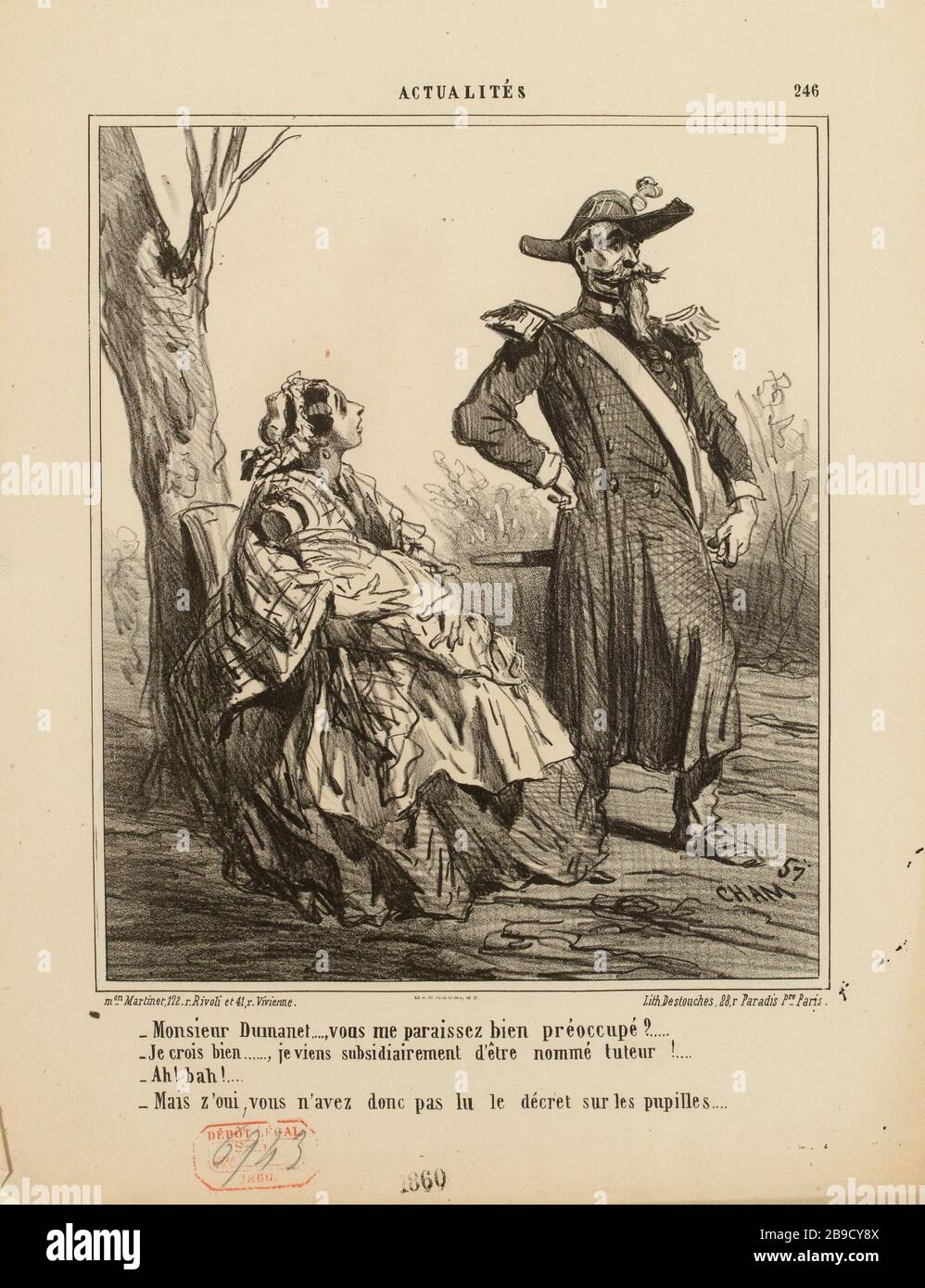 Sig. Dumanet .... sembra molto preoccupato ... [...] / ma z'oui, in modo da non leggere il decreto sugli alunni .... (come elencato) |? Notizie. (sotto tutti) Foto Stock