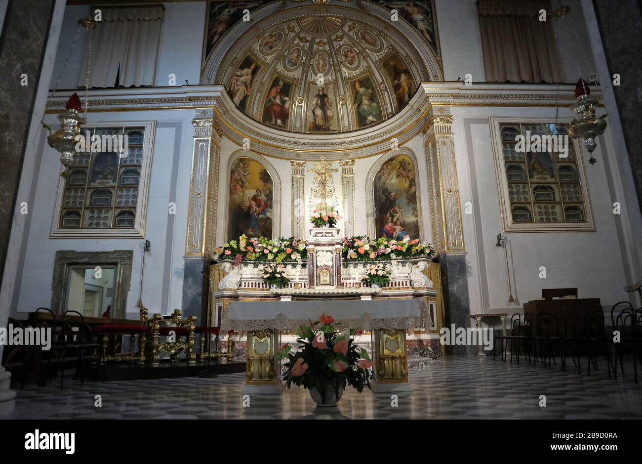 Sorrento - altare della Basilica di Sant'Antonino Foto Stock