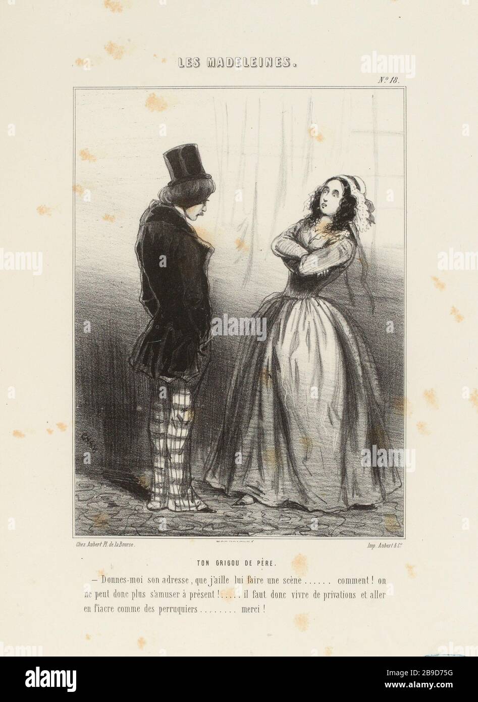 Tuo padre misero. . [...] 18 (titolo registrato) | madeleine varietà della specie Lorettes (IFF 38) (sotto tutti) Foto Stock