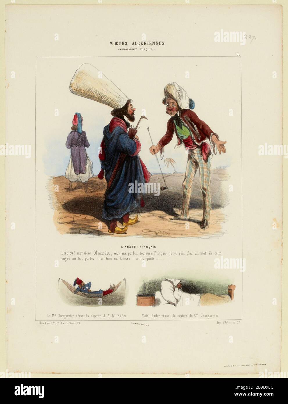 Il arabo-francese [...] / N. 6 (come elencato) |. Abitudini algerine. (MFR 19) (sotto tutti) Foto Stock