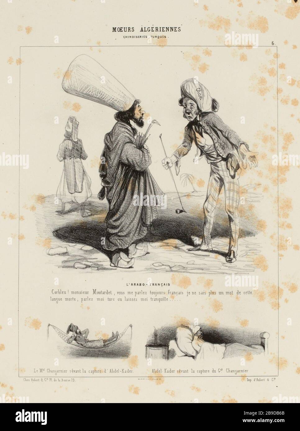 Il arabo-francese [...] / N. 6 (come elencato) |. Abitudini algerine. (MFR 19) (sotto tutti) Foto Stock