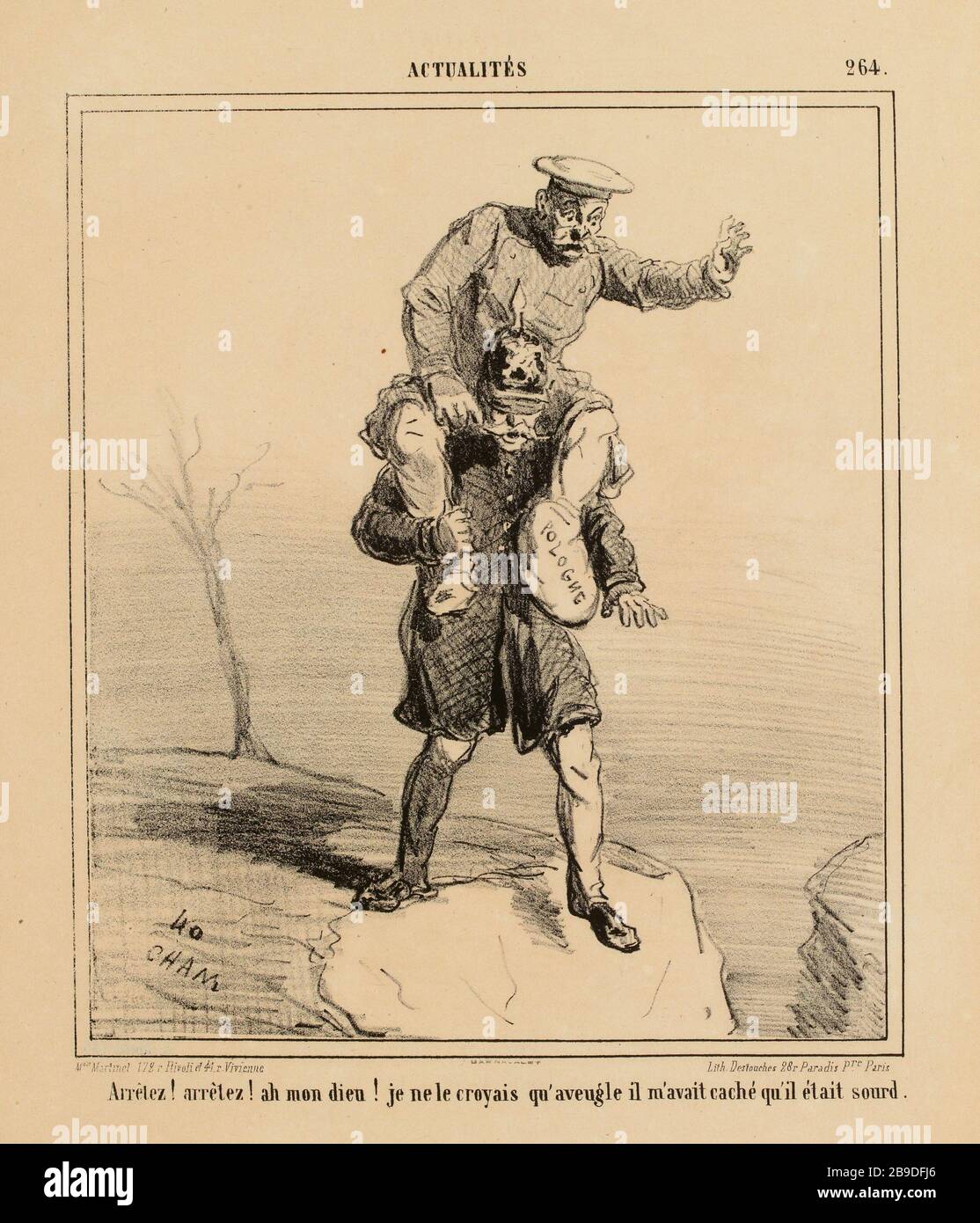 Fermati! fermati! OH mio dio! Credevo qu'aveuge lui si è nascosto che era sordo (titolo registrato) |.. Notizie (sotto tutti) Foto Stock