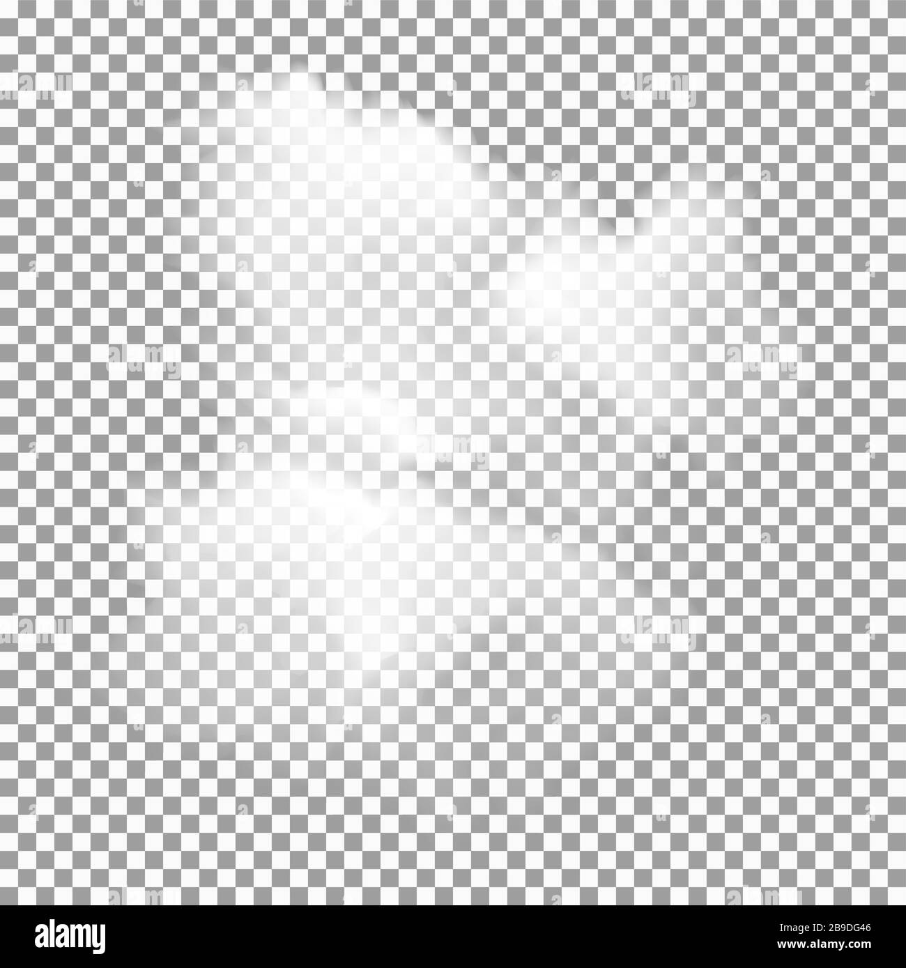 illustrazione di nuvole bianche realistiche con trasparenza nel file vettoriale Illustrazione Vettoriale