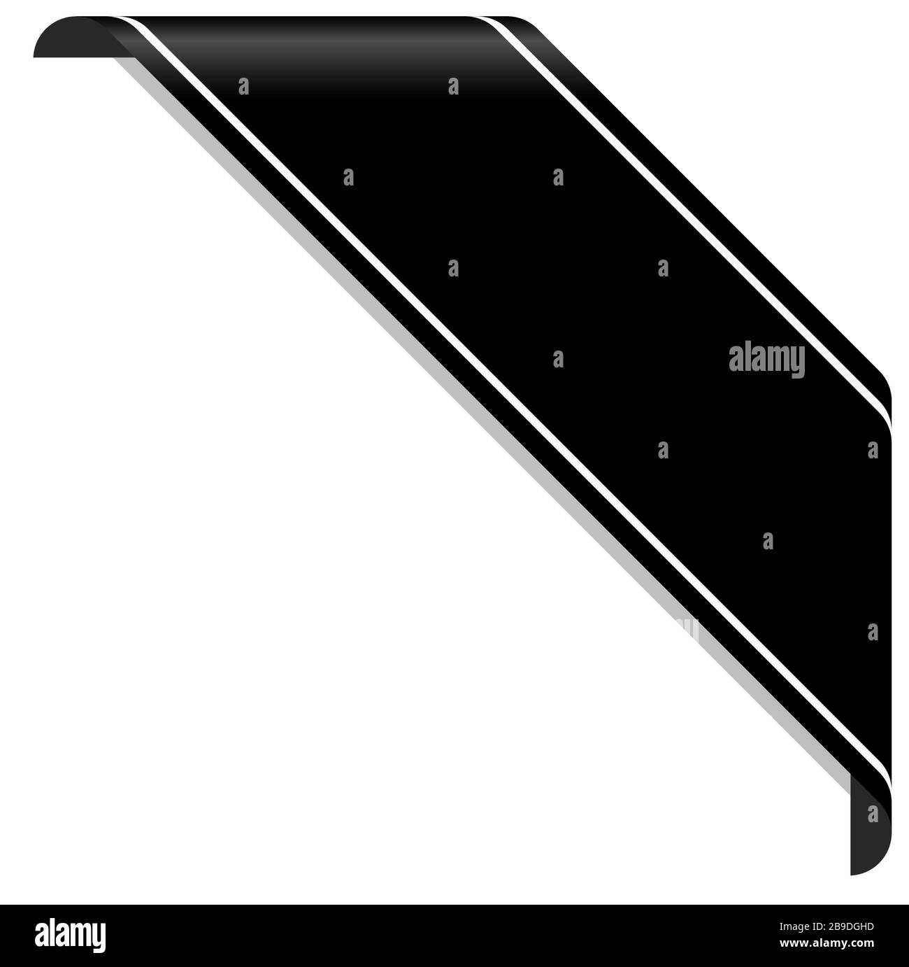 concetto di lutto con banner di consapevolezza nero su bianco Illustrazione Vettoriale