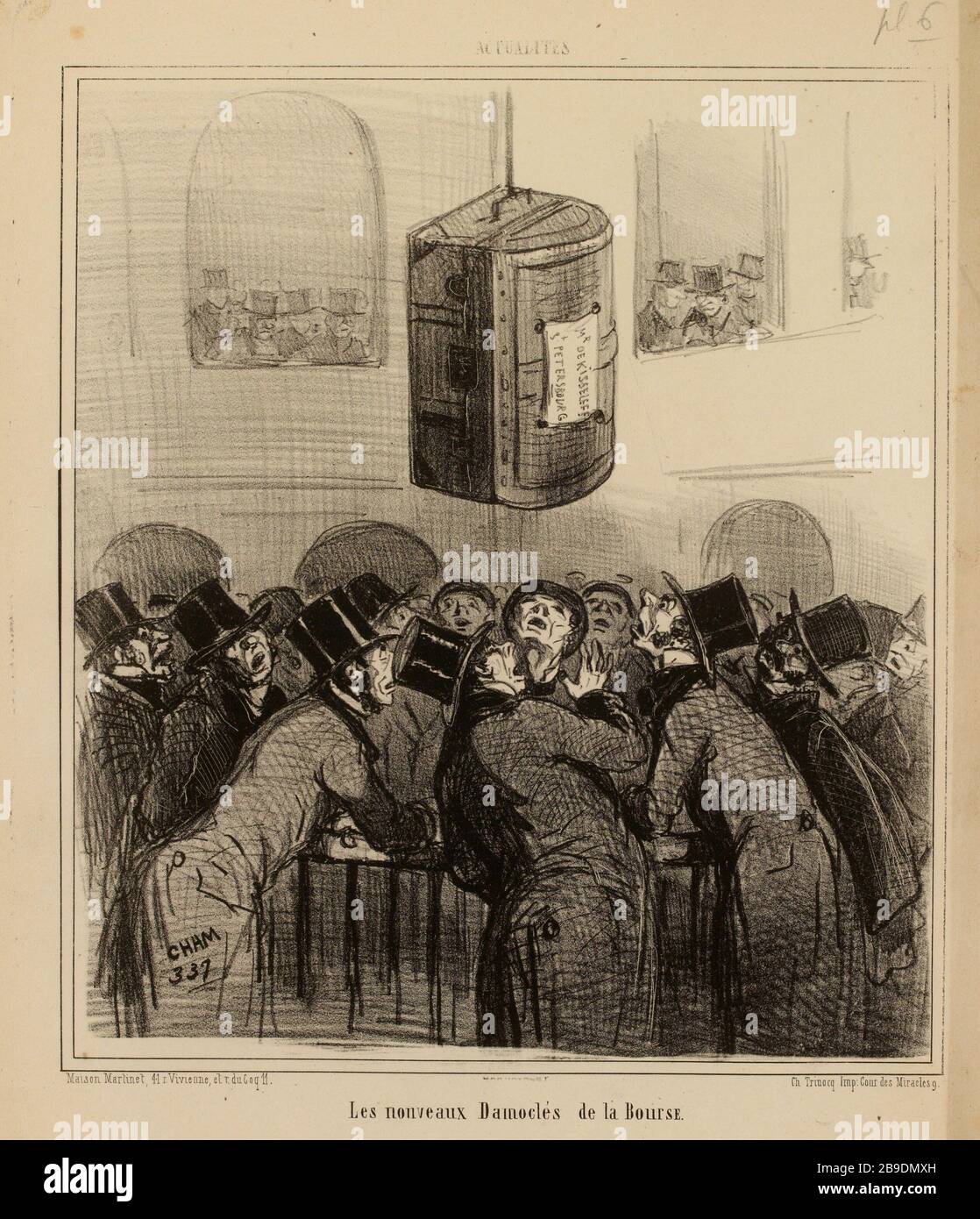 .. News / 6. / Borsa di Damocles (titolo registrato) | Notizie (1854) (nel suo complesso) Foto Stock