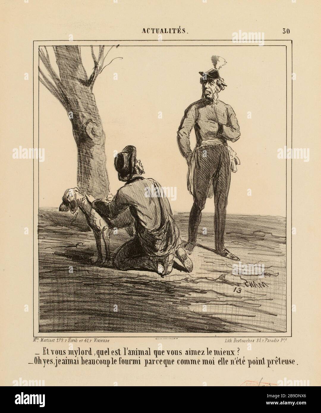 E tu, mio signore, qual è l'animale che ti piace di più? / Oh sì, ho amato boucoup la formica perché come me era prestito Point (titolo registrato) |.. Notizie (sotto tutti) Foto Stock