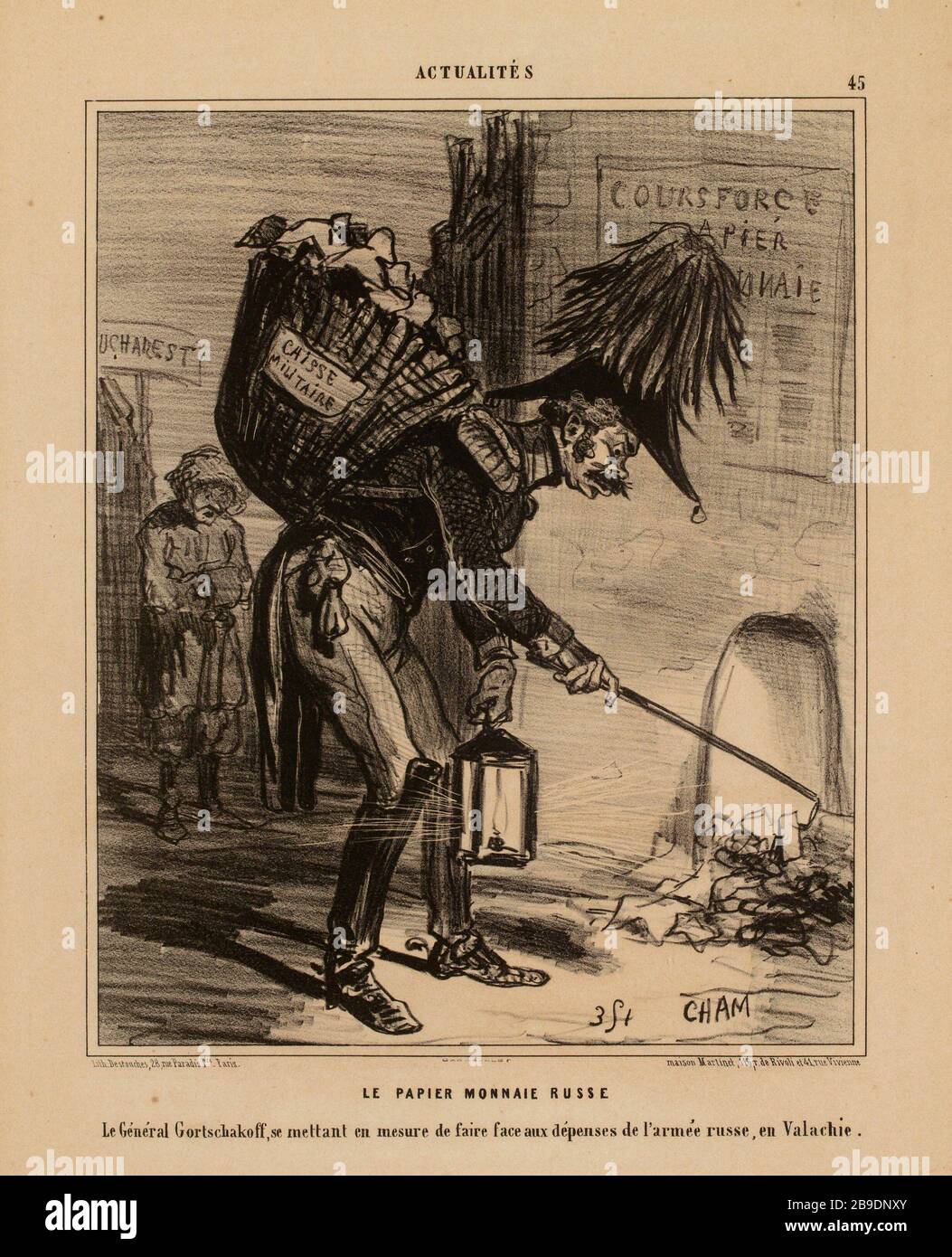 .. News / 45. / valuta cartacea russa (titolo registrato) | Notizie (1854) (nel suo complesso) Foto Stock