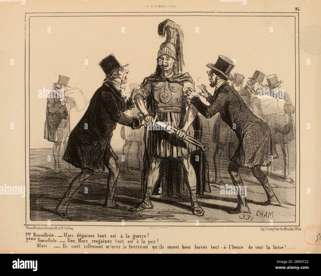 . News / 93/1 Nouvelliste - Marzo sguainthe tutto è in guerra [...] (Titolo registrato) | Notizie (1854) (nel suo complesso)! Foto Stock