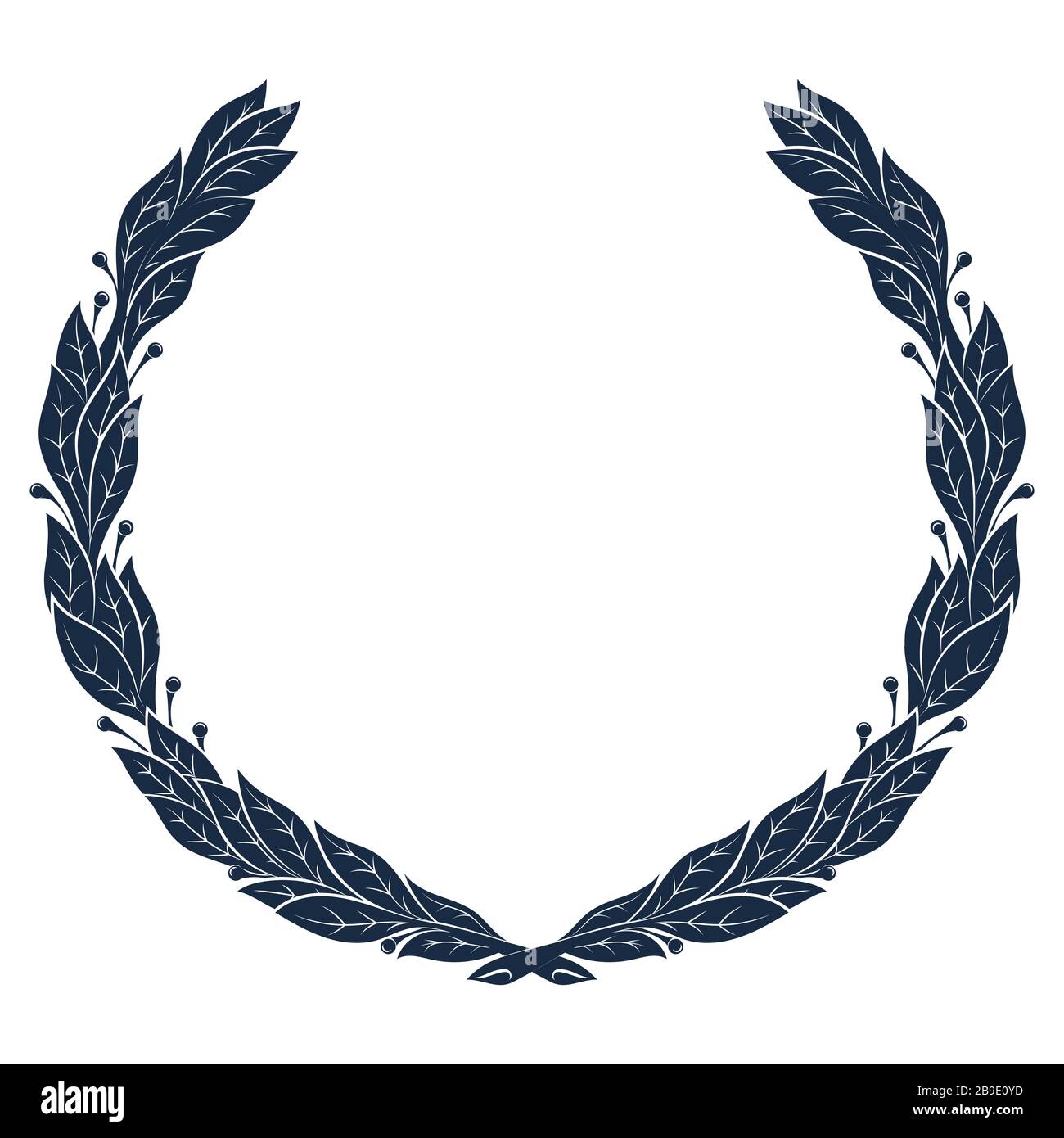 Laurel Wreath, corona d'epoca. Alloro greco Illustrazione Vettoriale