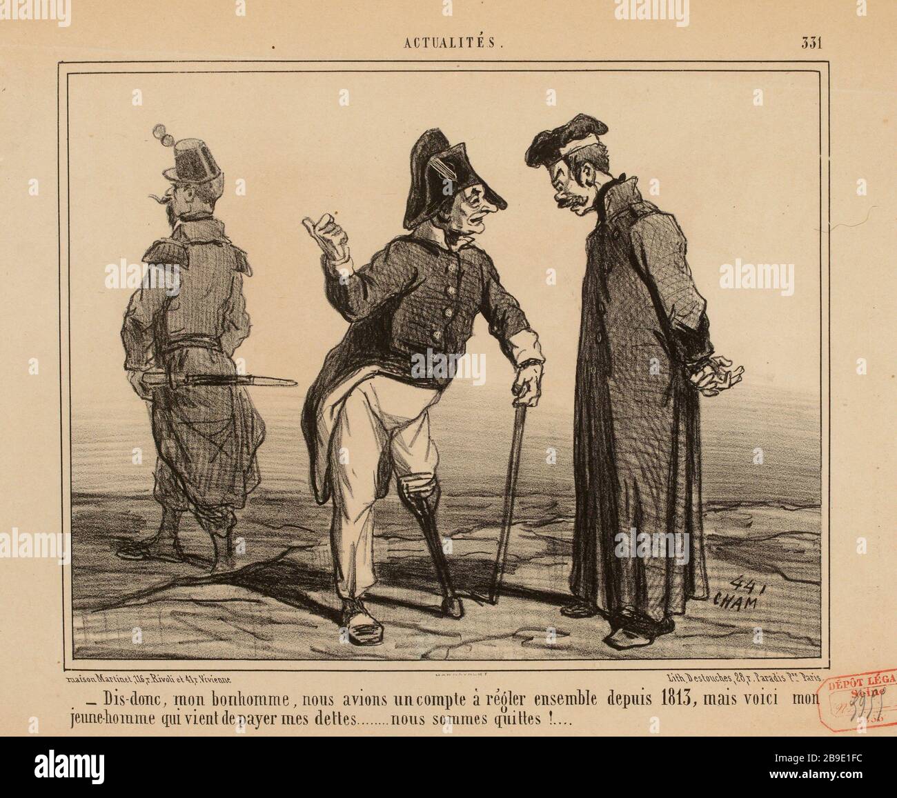 . News / 331 / Ehi, il mio uomo, abbiamo aria un punteggio per stabilirsi insieme dal 1813 [...] (Titolo registrato) | Notizie (1855) (nel suo complesso) Foto Stock