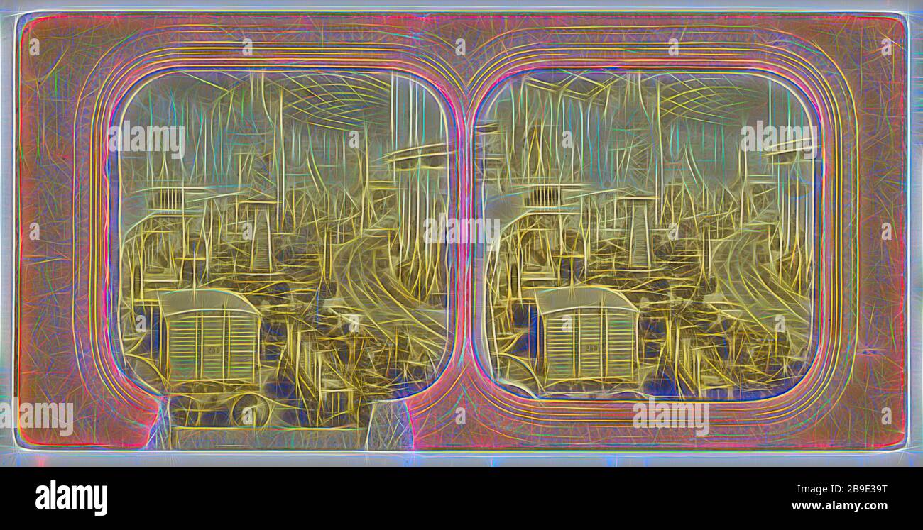 Vienna Exposition, circa 1865, stampa in argento albume color mano Foto Stock