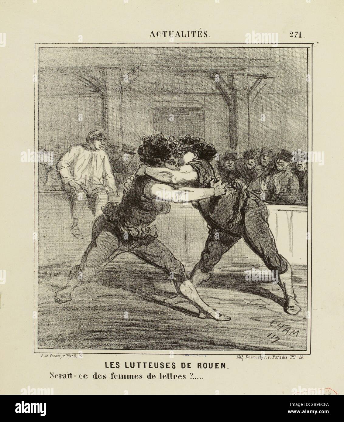 . I lottatori di Rouen (come elencato) | Notizie (sotto tutti). Foto Stock