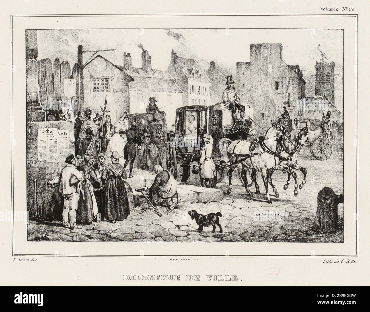 . Diligence / Town Car n° 22 (titolo registrato) | Panidochème 2. (sotto tutti) Foto Stock