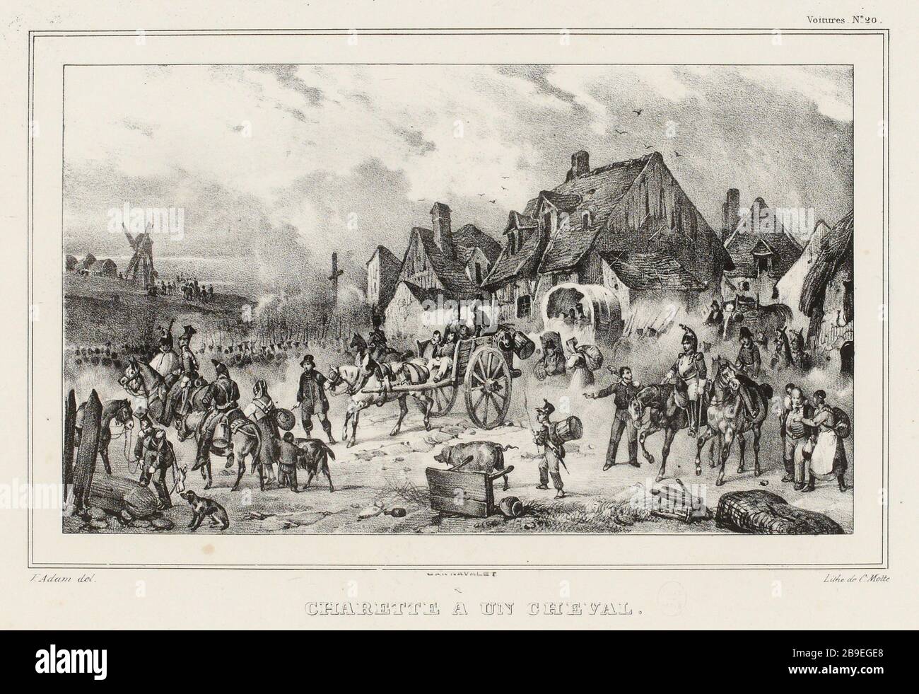 . Charette a cavallo / Auto n° 20 (titolo registrato) | Panidochème 2. (sotto tutti) Foto Stock