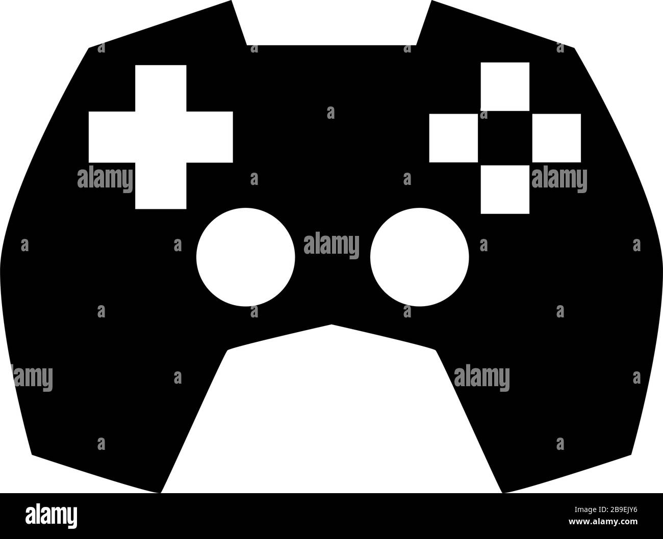 Icona glyph gamepad. Logo per il tempo libero e l'intrattenimento. Joystick di segnale del controller di gioco video. Pittogramma isolato semplice. ESport gioco vettoriale design. Simbolo di controllo. Illustrazione Vettoriale