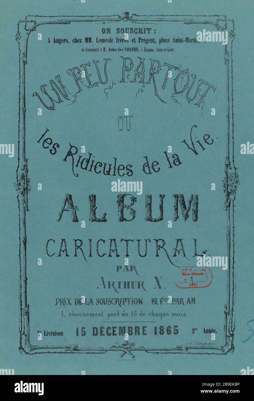 Ovunque o le assurdità della vita. / caricatura album di Arthur X. [copertina] (come elencato) |. Ovunque o le assurdità della vita. 3° consegna 2° anno. (Nel complesso) Foto Stock