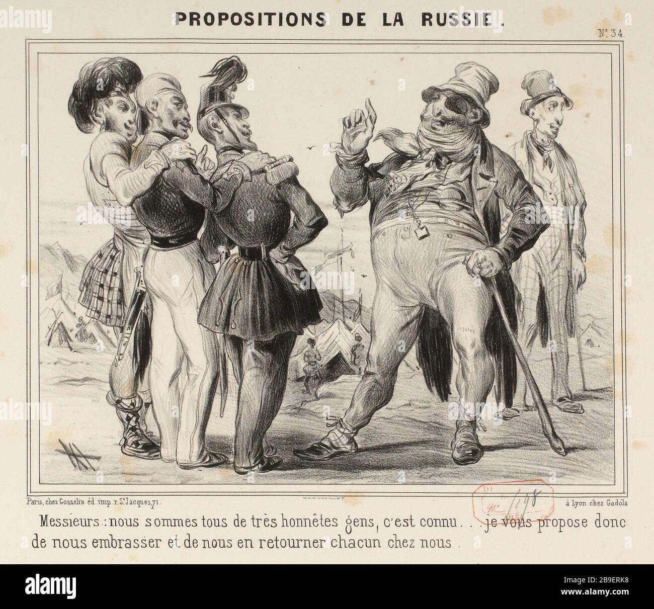 . Proposte della Russie./ Nº34 (titolo registrato) |. La guerra di Crimea (nel suo complesso) Foto Stock