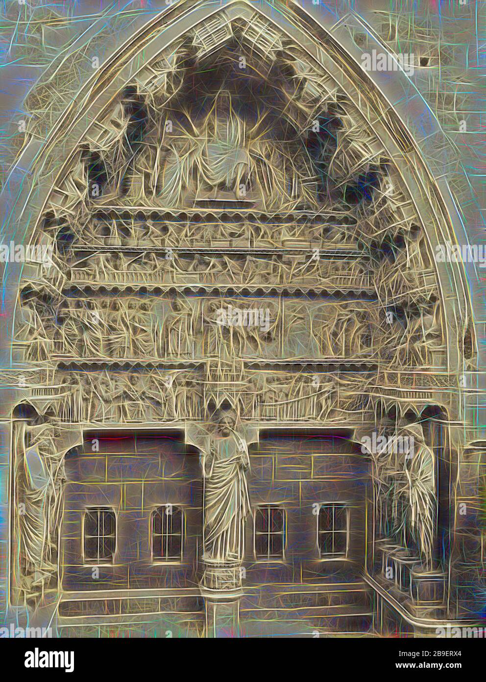 Portale del Nord porta - Cattedrale di Reims; Reims, Francia; 1870 - 1880;  albume silver stampa Foto stock - Alamy