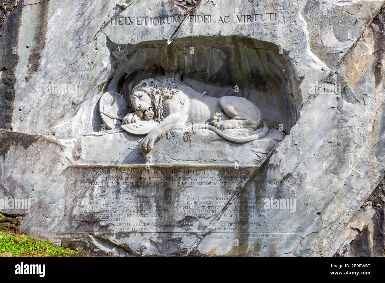 Il Monumento del Leone o il Leone di Lucerna, Lucerna, Svizzera Foto Stock