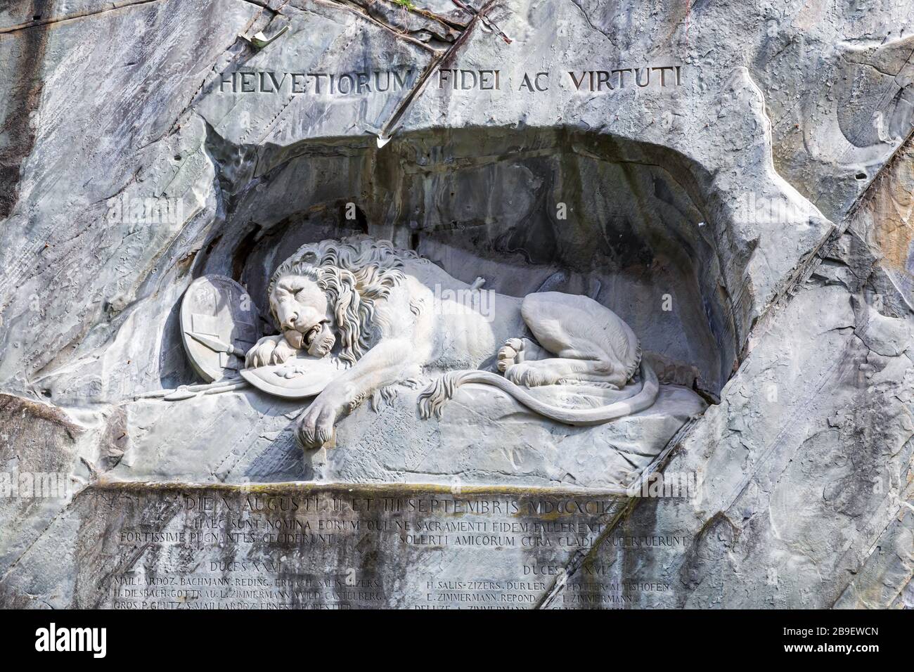 Il Monumento del Leone o il Leone di Lucerna, Lucerna, Svizzera Foto Stock