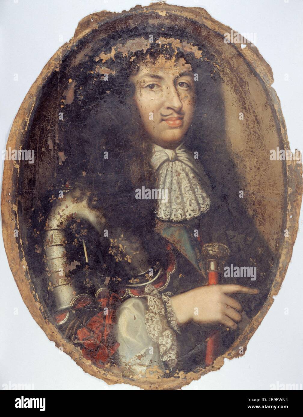 LUIGI XIV RE DI FRANCIA ANONYME. "Luigi XIV, roi de France". Parigi, musée Carnavalet. Foto Stock