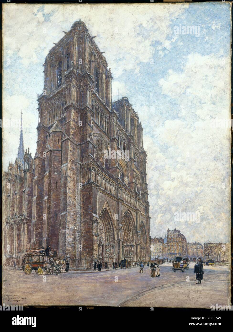 NOSTRA SIGNORA Frédéric-Anatole Houbron (1851-1908). "Notre-Dame". Peinture sur enduit sur cartone, 1901. Parigi, musée Carnavalet. Foto Stock