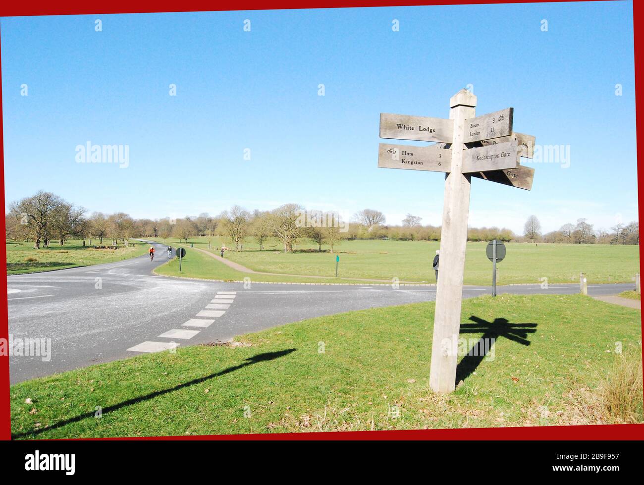 Richmond Park dopo lo scoppio di Covid 19 Foto Stock